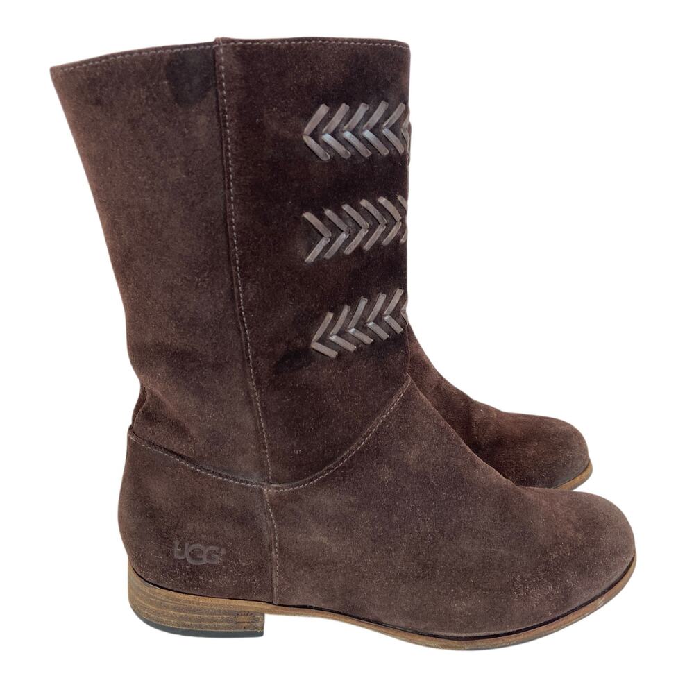 Ugg Brown Suede Leather Cailyn Boots Womens Size 7.5